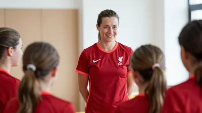 Liverpool Women's pre-season training camp inspires next generation of female footballers with a visit from 30 girls aged...